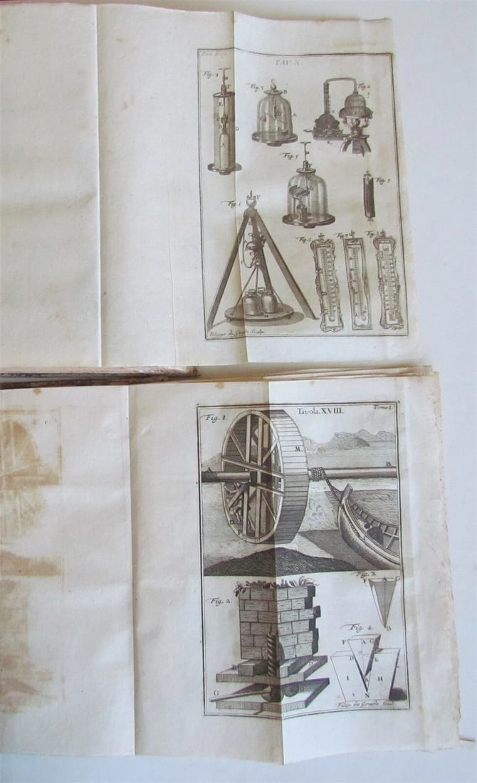 1774 ASTRONOMY SCIENCE ILLUSTRATED 2 VOLS Scienza della Natura Generale antique - 7