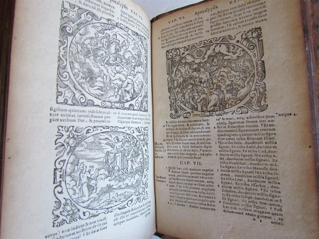 1585 BIBLE ILLUSTRATED Jost Amman & Virgil Solis BIBLIA SACRA antique PIGSKIN - 11