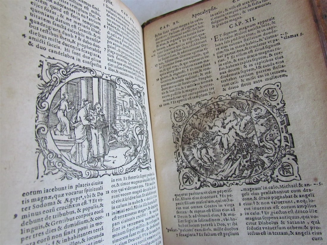 1585 BIBLE ILLUSTRATED Jost Amman & Virgil Solis BIBLIA SACRA antique PIGSKIN - 8