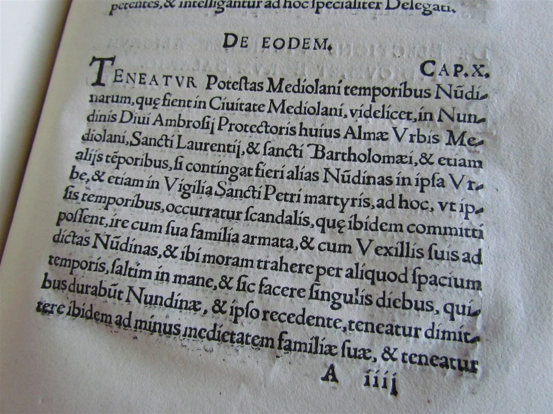 1552 MILAN HISTORY antique VELLUM BOUND FOLIO 16th CENTURY Statuti di Milano - 5