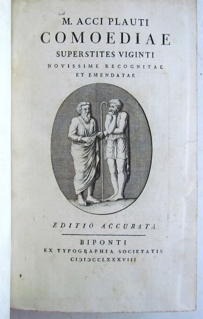 1788 M. Accii Plauti COMOEDIAE 3 VOLUMES AUTORES CLASSICI SERIES ANTIQUE - 4