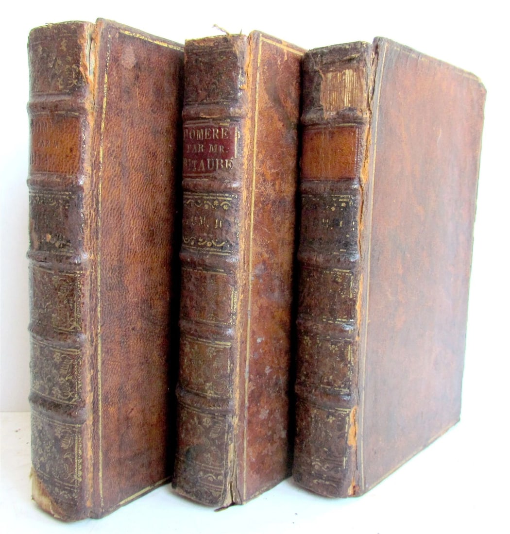 1780 ILIAD of HOMER 3 volumes antique in FRENCH L'Iliade D'Homere - 2