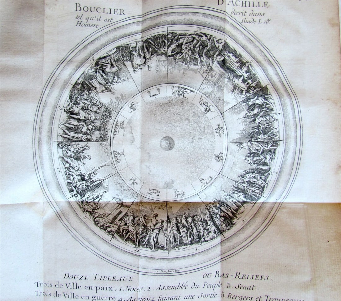 1780 ILIAD of HOMER 3 volumes antique in FRENCH L'Iliade D'Homere - 4