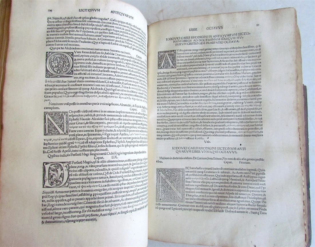 1517 ANTIQUARUM LECTIONUM COMMENTARIOS L. RICCHIERI POST-INCUNABULA antique RARE - 10