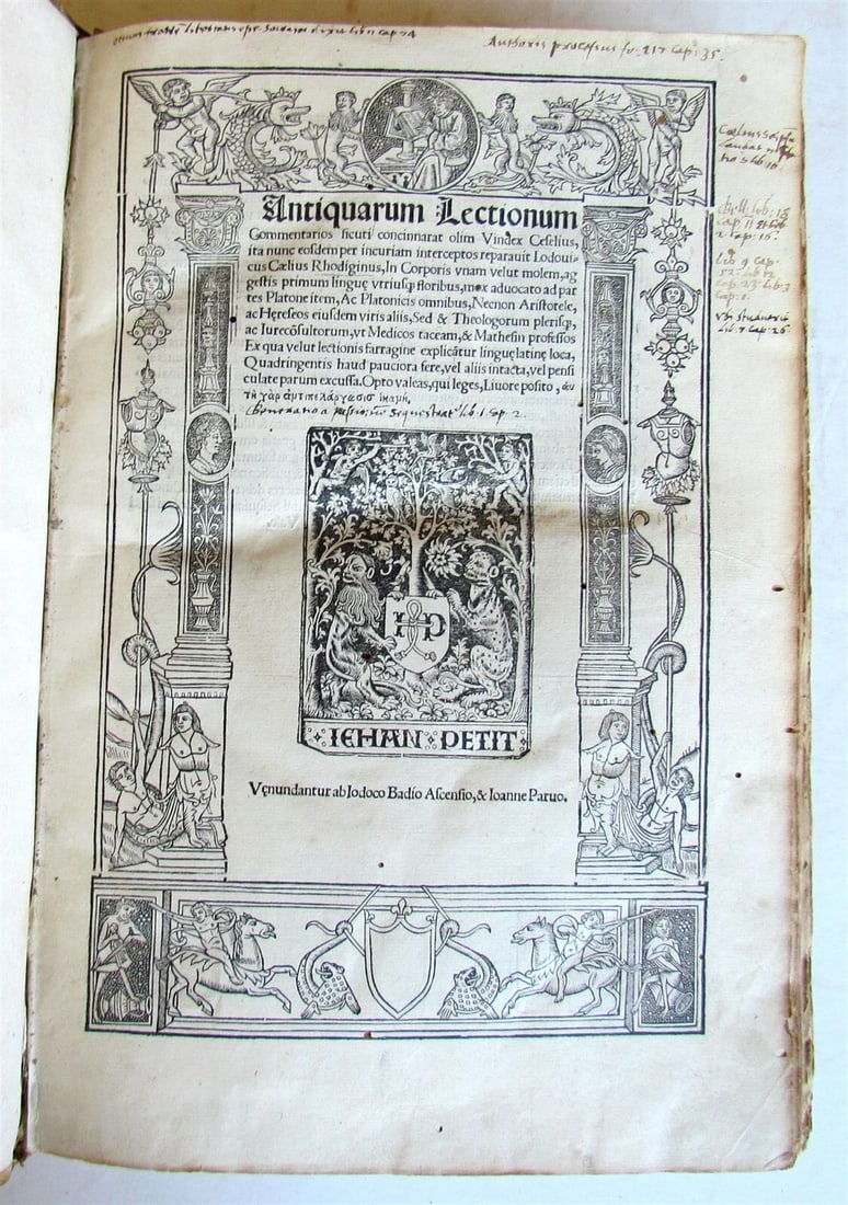 1517 ANTIQUARUM LECTIONUM COMMENTARIOS L. RICCHIERI POST-INCUNABULA antique RARE - 2