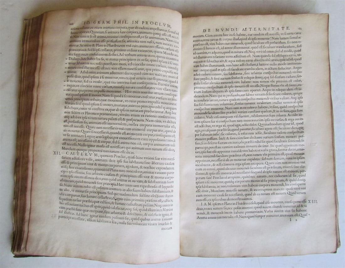 1557 PHILOSOPHY by Philoponus Joannes Grammaticus ANTIQUE FOLIO vellum bound - 7