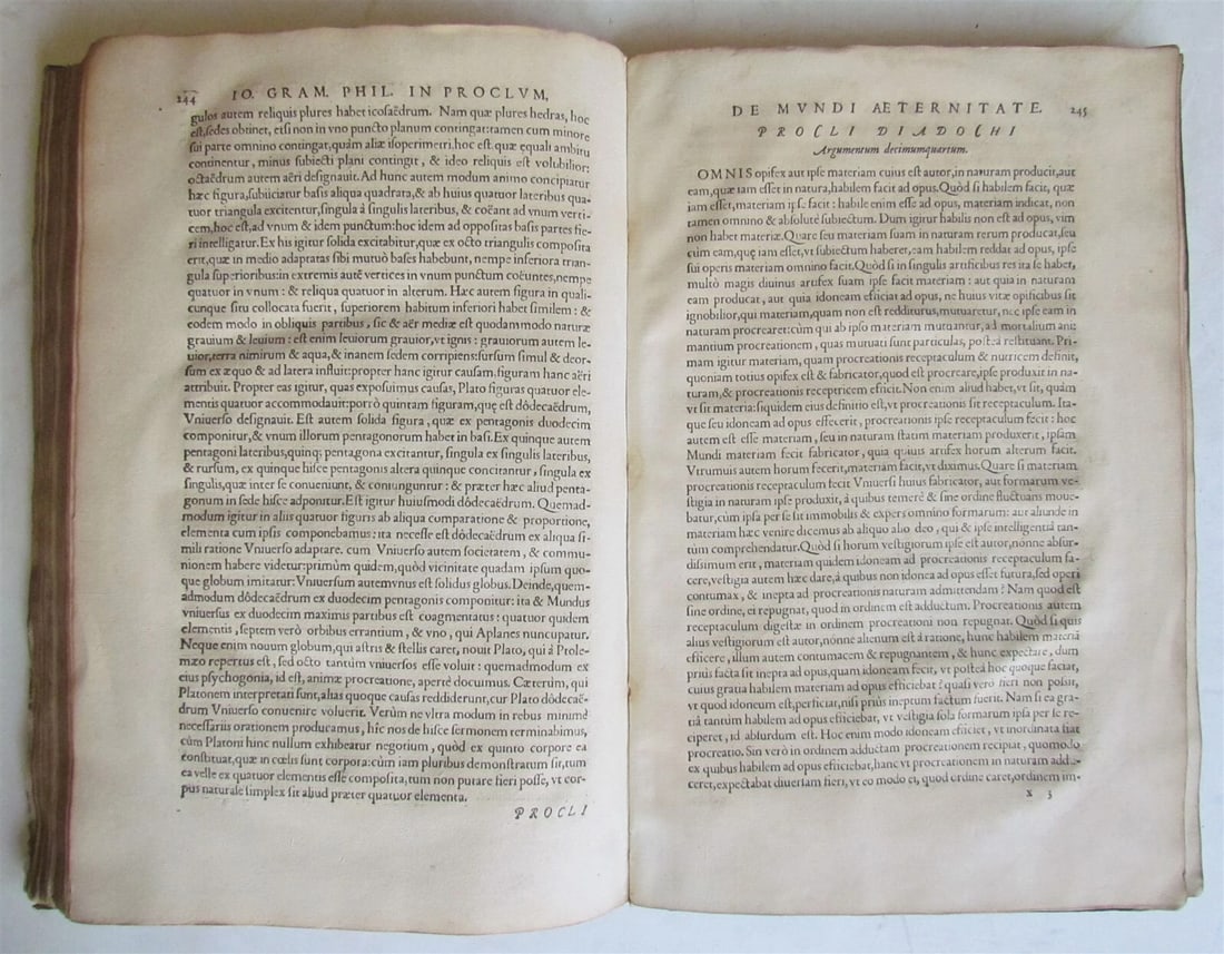 1557 PHILOSOPHY by Philoponus Joannes Grammaticus ANTIQUE FOLIO vellum bound - 8