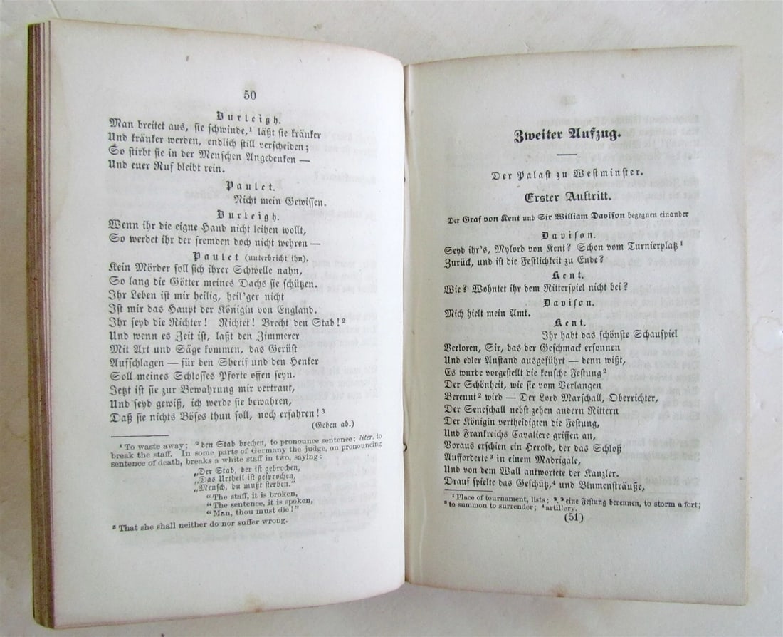 1853 MARIA STUART TRAGEDY by FR. v. SCHILLER antique PHILADELPHIA AMERICANA - 3