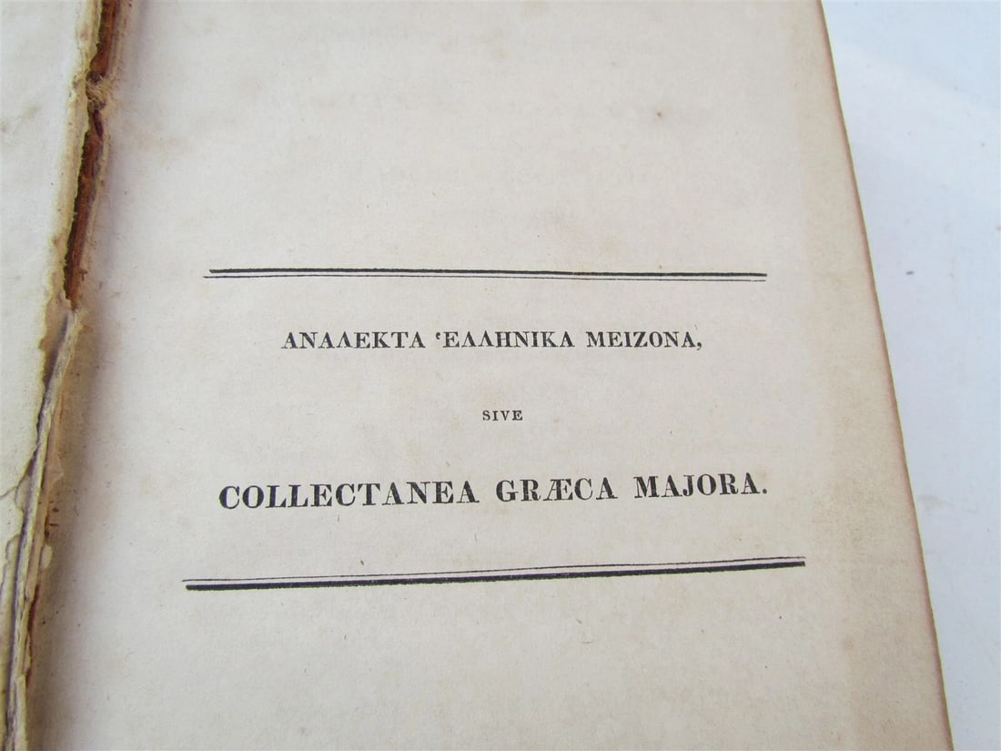 1819 GREEK CLASSICS COMMENTARY antique Analekta Ell-Enika Meizona AMERICANA - 3