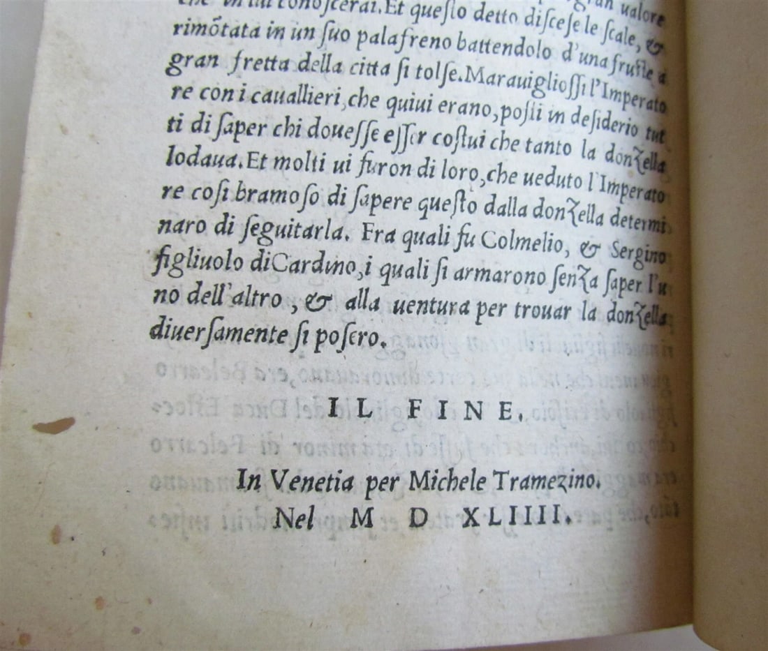 1544 D'Oliva Palmerino Historia del Valorosissimo Cavalliere ANTIQUE in ITALIAN - 4