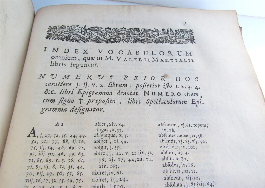 1680 EPIGRAMMATUM by Valerii Martialis VELLUM BINDING antique - 7