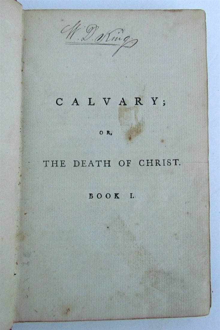 1796 CALVARY or DEATH OF CHRIST A POEM by RICHARD CUMBERLAND antique AMERICANA - 3