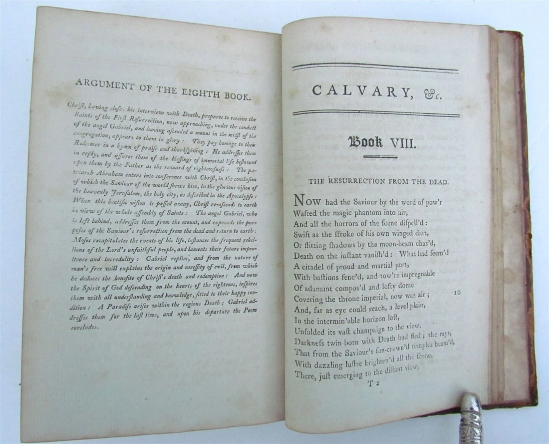 1796 CALVARY or DEATH OF CHRIST A POEM by RICHARD CUMBERLAND antique AMERICANA - 7