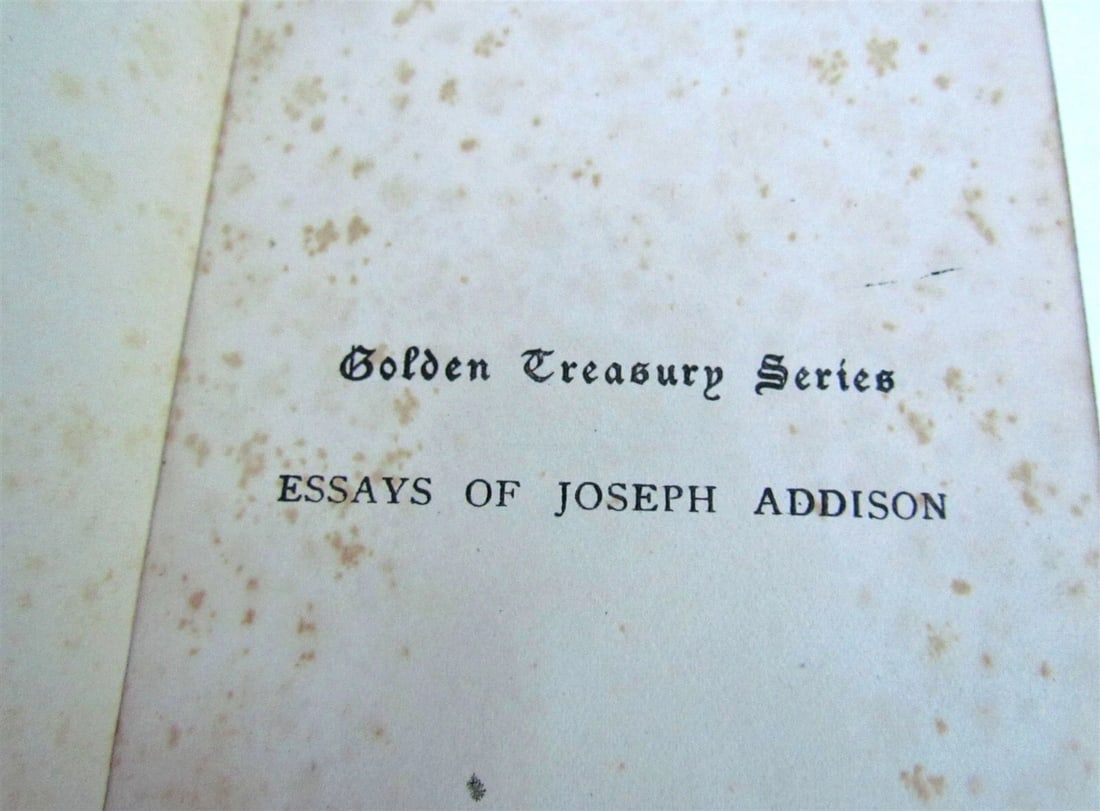 1920 ESSAYS of JOSEPH ADDISON antique DECORATIVE BINDING - 5