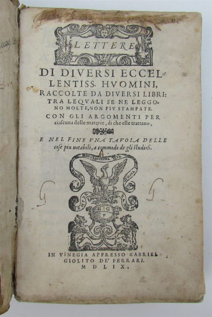 1559 MODELS FOR RENAISSANCE LETTER WRITERS antique VELLUM BOUND rare - 3