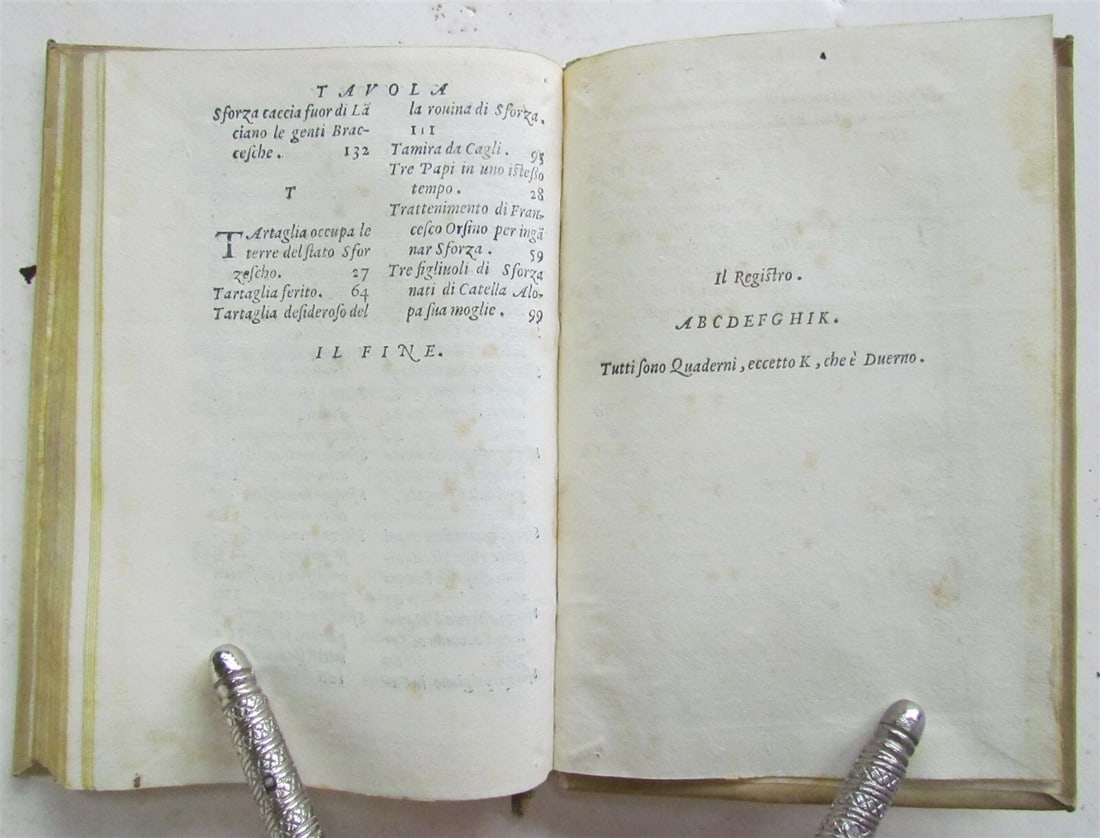 1556 LA VITA DI SFORZA Paolo Giovio antique VELLUM in Italian RARE 16th century - 4