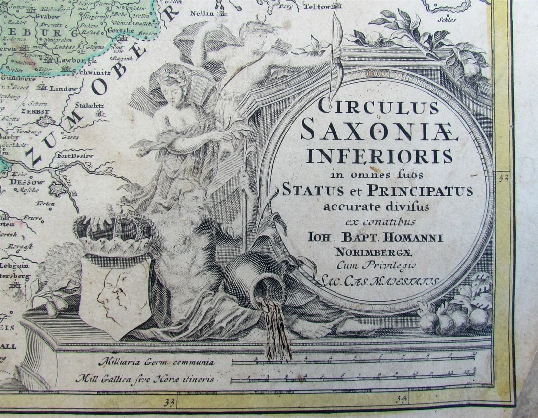 1720 antique MAP of LOWER SAXONY GERMANY 18th CENT. Circulus Saxoniae inferioris (1 of 8)