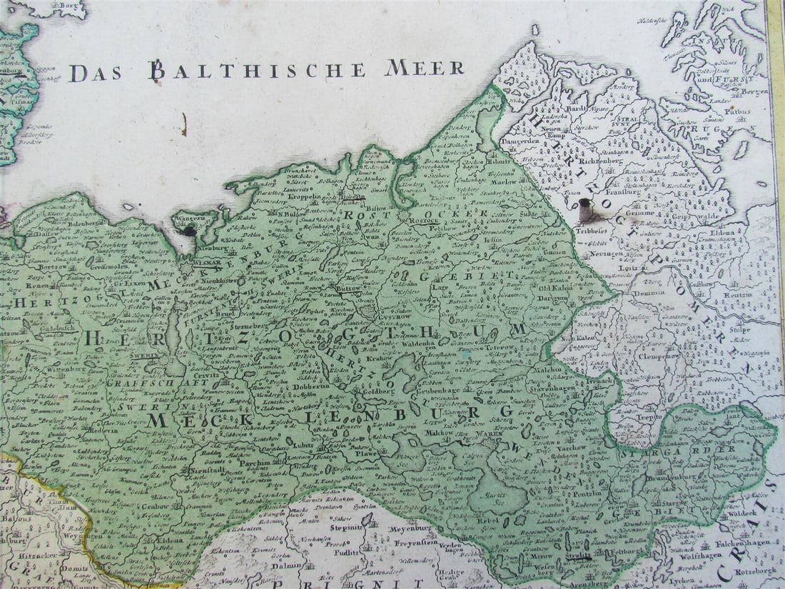 1720 antique MAP of LOWER SAXONY GERMANY 18th CENT. Circulus Saxoniae inferioris - 5