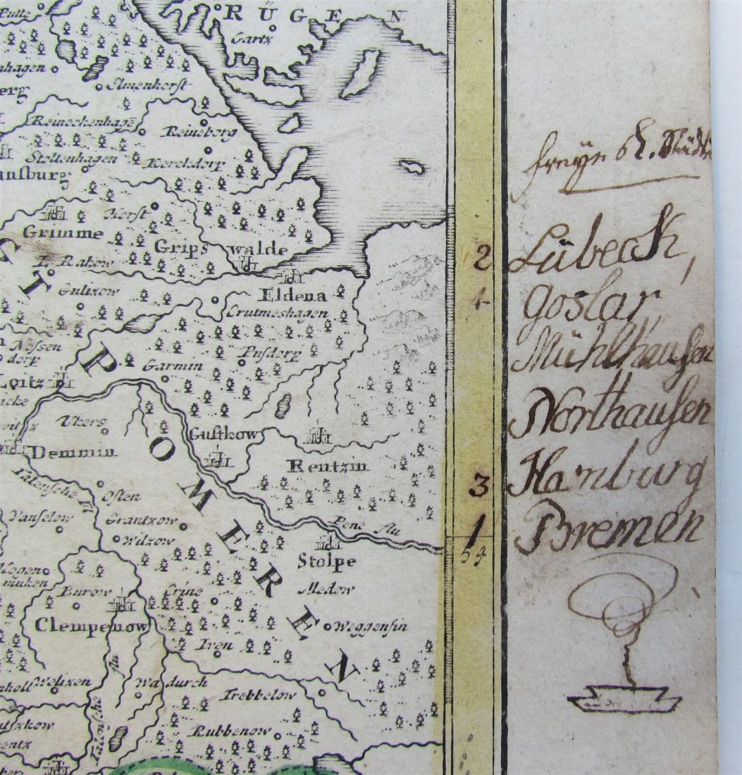 1720 antique MAP of LOWER SAXONY GERMANY 18th CENT. Circulus Saxoniae inferioris - 6