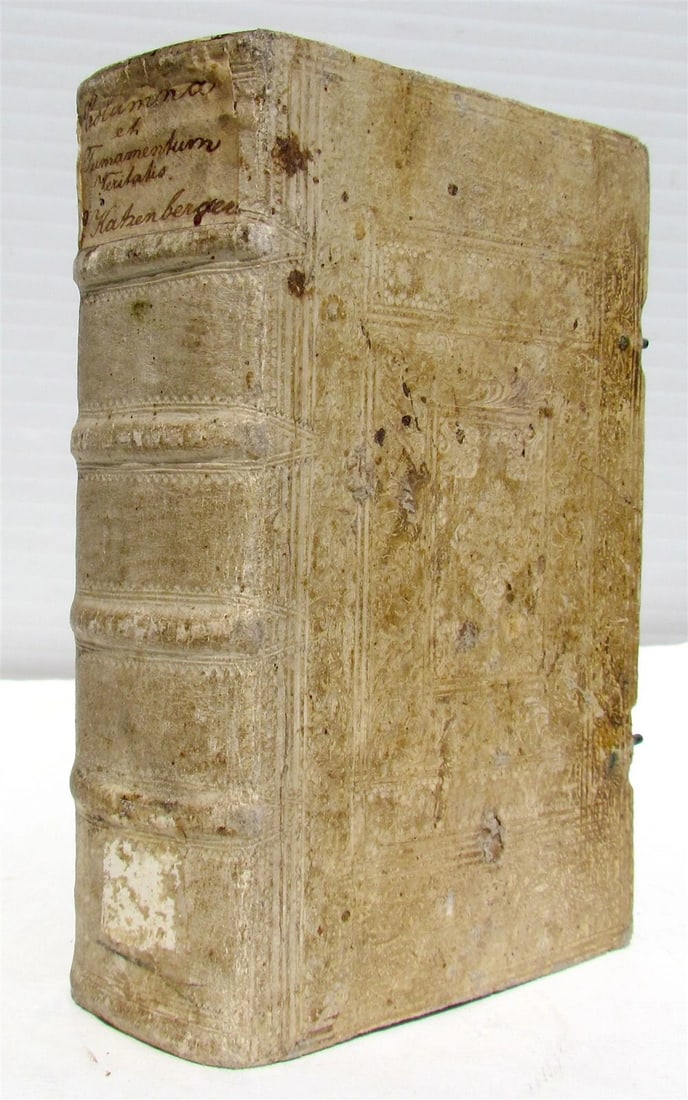 1738 COLUMNA et FIRMAMENTUM VERITATIS antique PIGSKIN BOUND in LATIN - 3