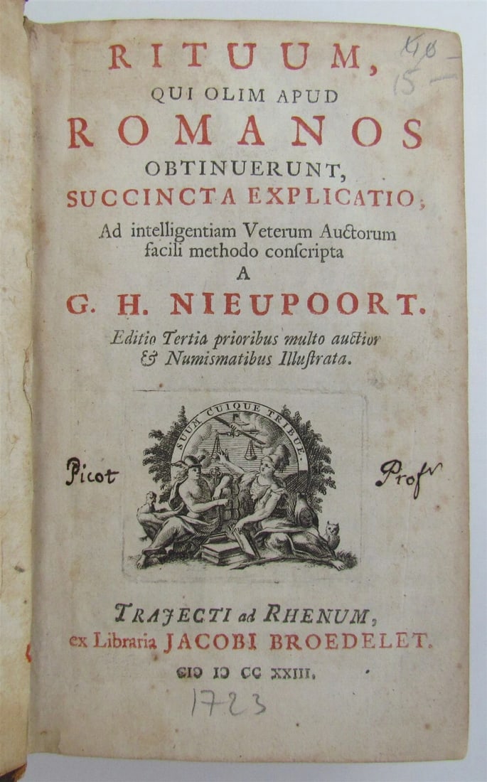 1723 RITUUM ROMANOS by G.H.NIEUPOORT antique ROMAN ANTIQUITY ILLUSTRATED (1 of 10)