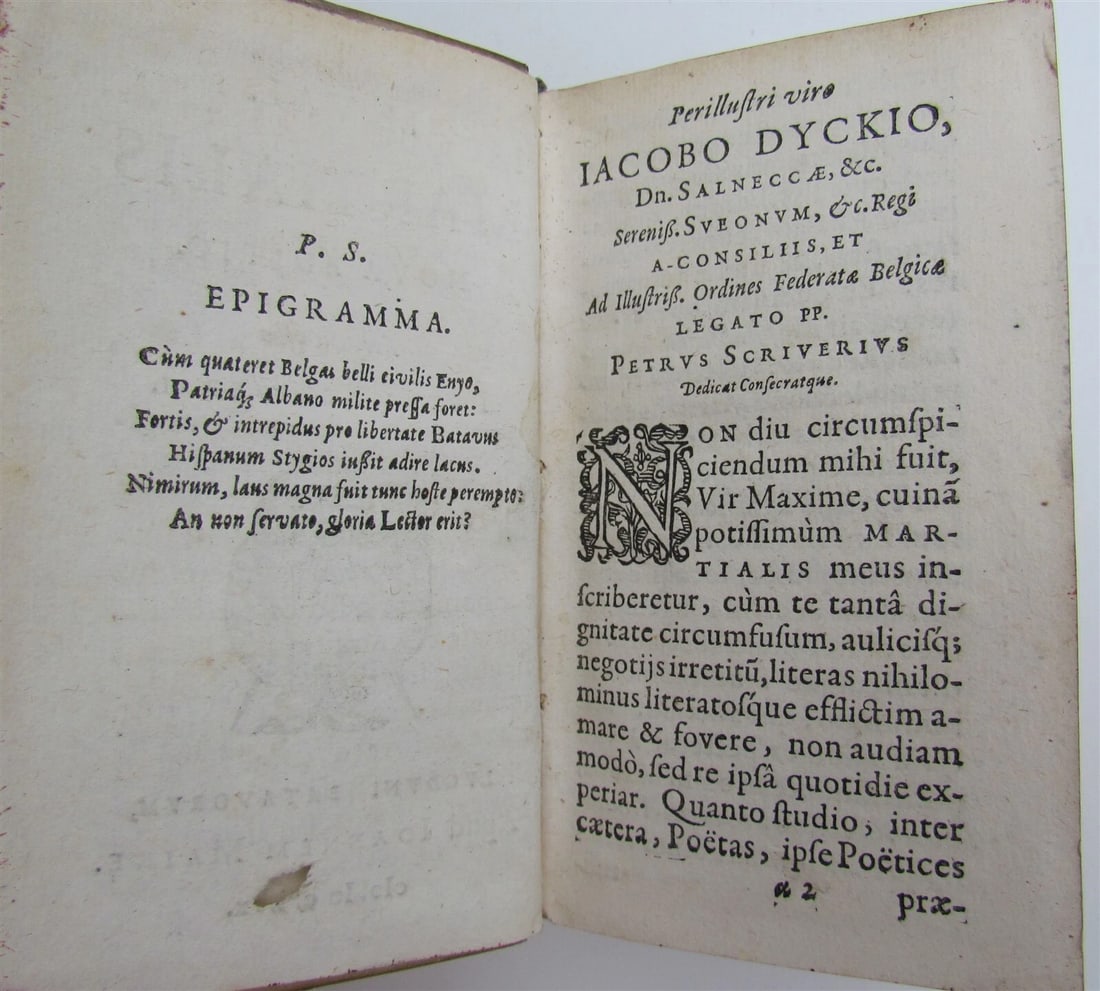 1618 MARTIALIS EPIGRAMMATION ROMAN LIFE VELLUM BOUND ANTIQUE - 3