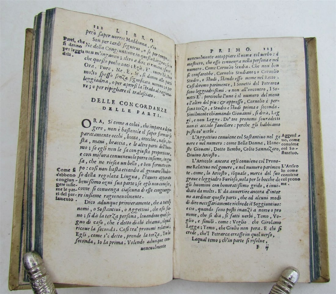 1562 LODOVICO DOLCE LIBRI DELLE OSSERVATIONI ANTIQUE 16th CENTURY vellum binding - 4