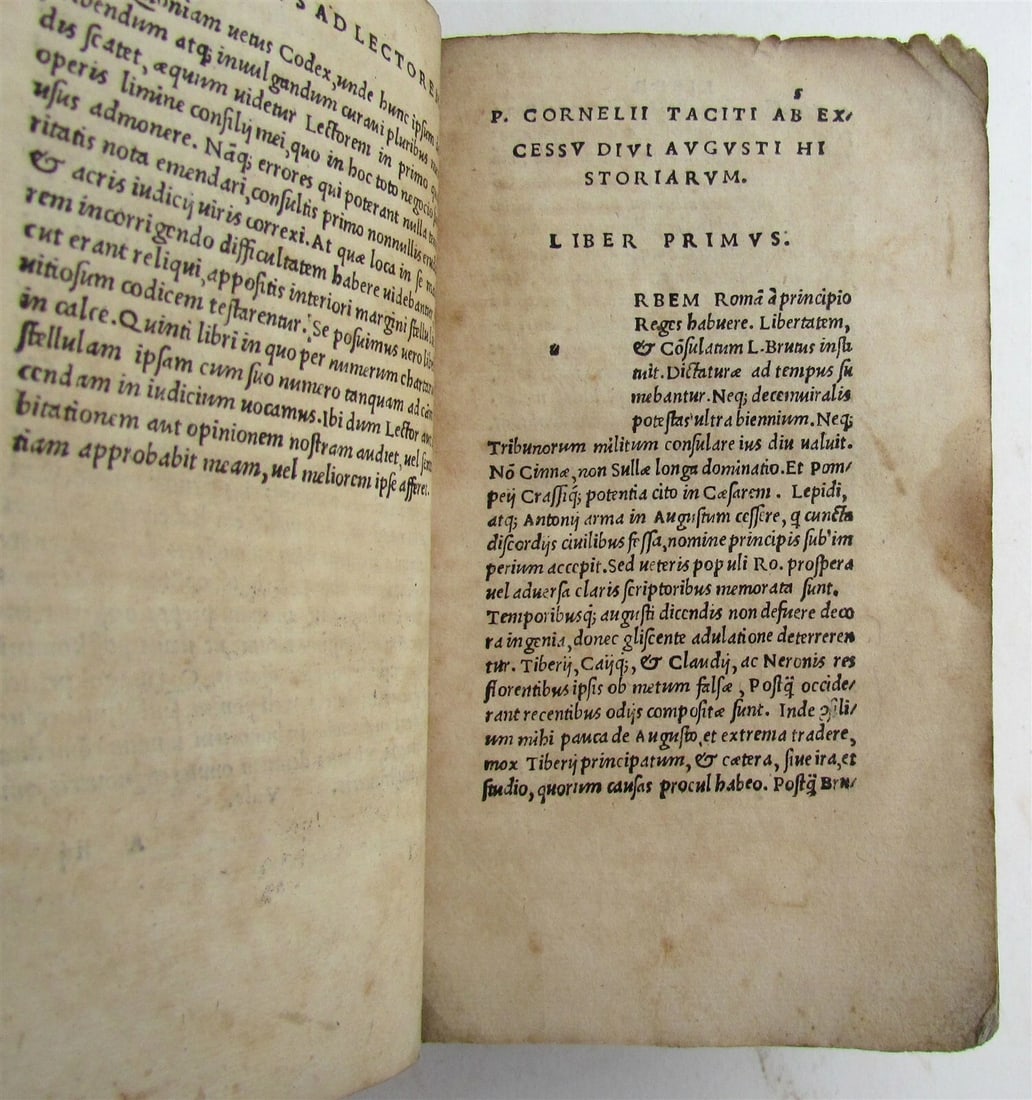 1527 TACITUS ab exccessu divi Augusti historiarum ANTIQUE 16th CENTURY vellum - 4