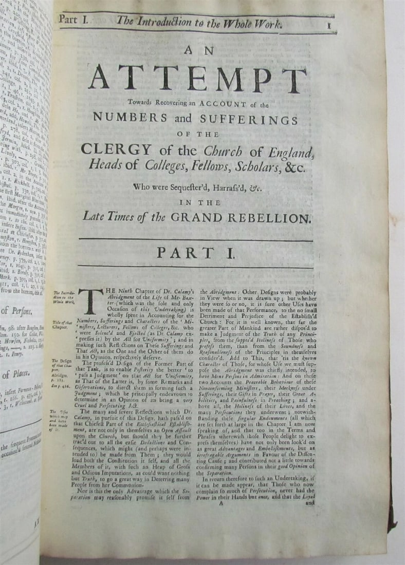 1714 Attempt recovering account of numbers & sufferings of clergy antique FOLIO - 5