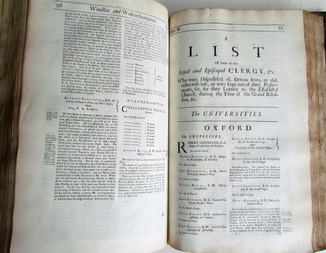 1714 Attempt recovering account of numbers & sufferings of clergy antique FOLIO - 8