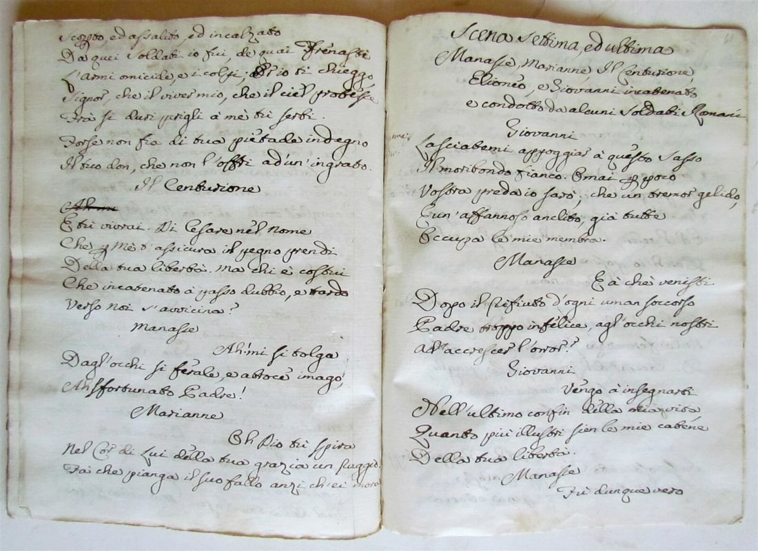 1760 MANUSCRIPT OPERA Giovanni Di Giscala Tiranno Del Tempio Di Gerusalemme - 10