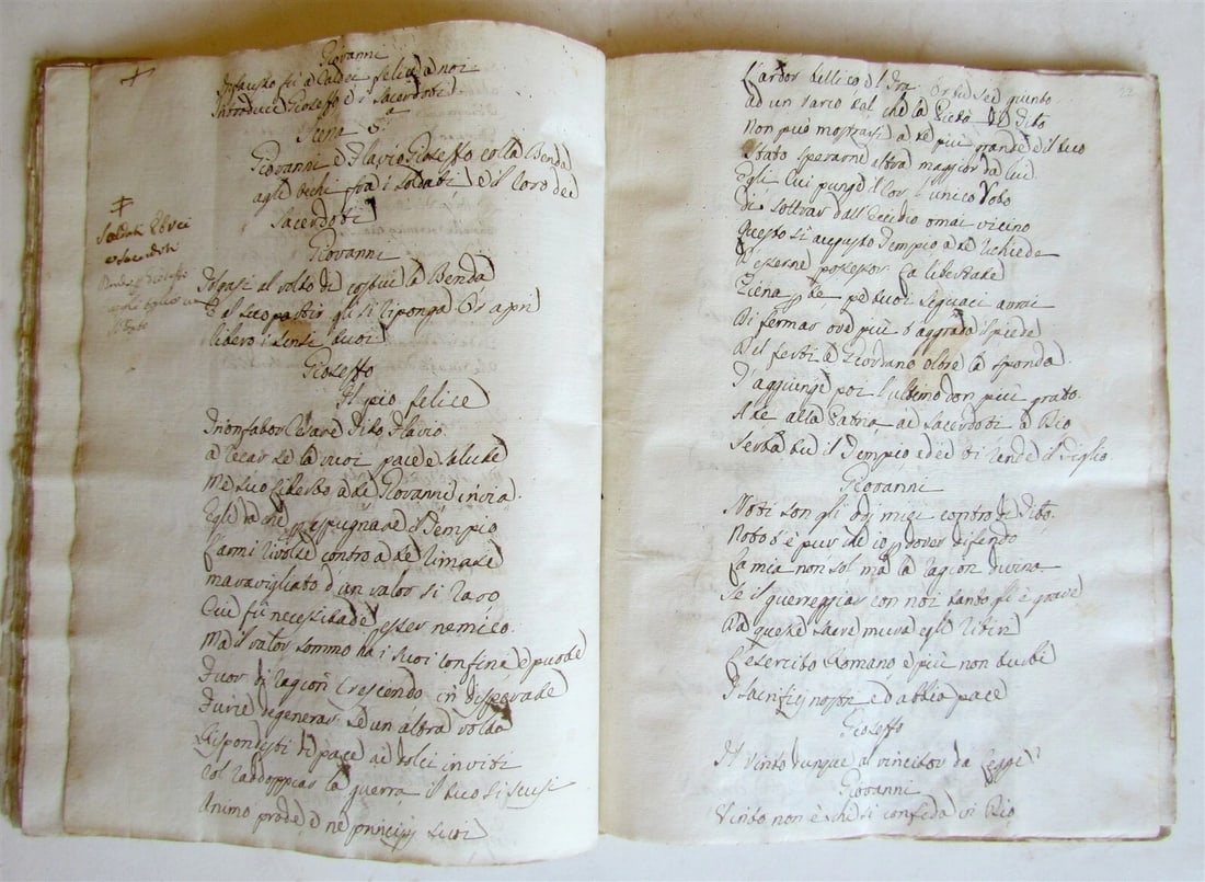 1760 MANUSCRIPT OPERA Giovanni Di Giscala Tiranno Del Tempio Di Gerusalemme - 4