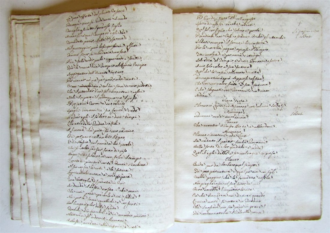 1760 MANUSCRIPT OPERA Giovanni Di Giscala Tiranno Del Tempio Di Gerusalemme - 8