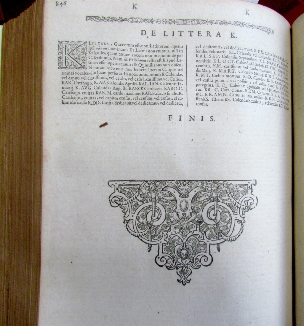 1620 Dictionarium Octolingue Ambrose Calepini antique MASSIVE FOLIO 7 LANGUAGES - 12