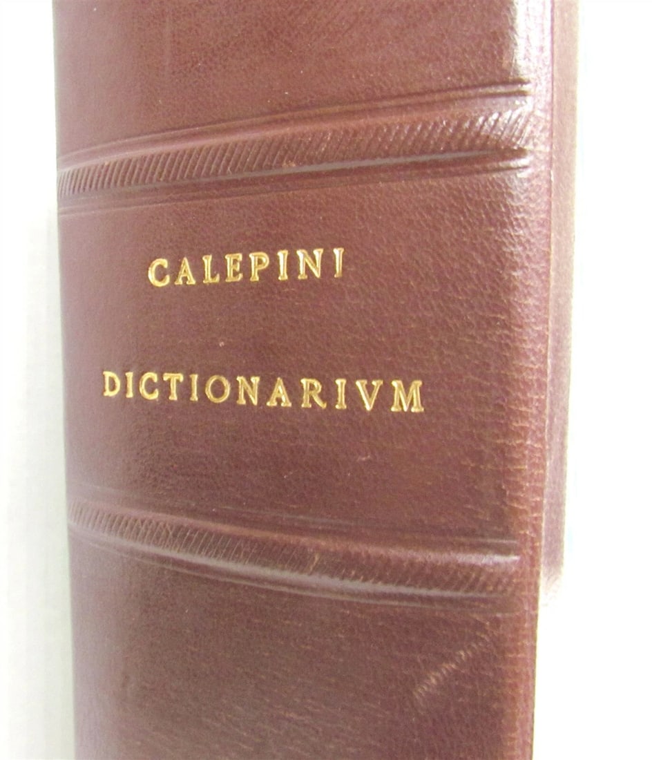 1620 Dictionarium Octolingue Ambrose Calepini antique MASSIVE FOLIO 7 LANGUAGES - 3