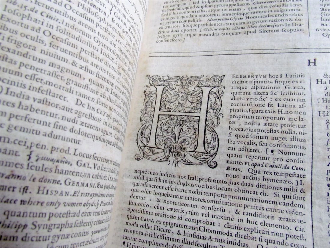 1620 Dictionarium Octolingue Ambrose Calepini antique MASSIVE FOLIO 7 LANGUAGES - 6