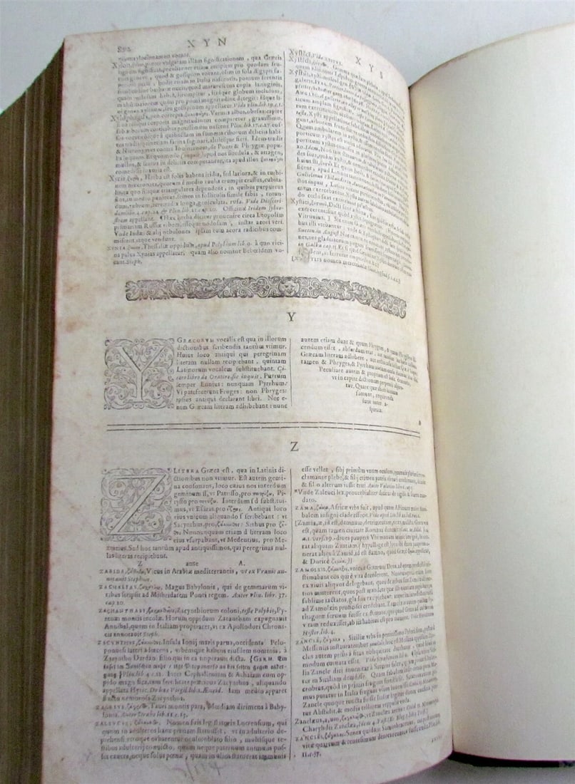 1620 Dictionarium Octolingue Ambrose Calepini antique MASSIVE FOLIO 7 LANGUAGES - 8