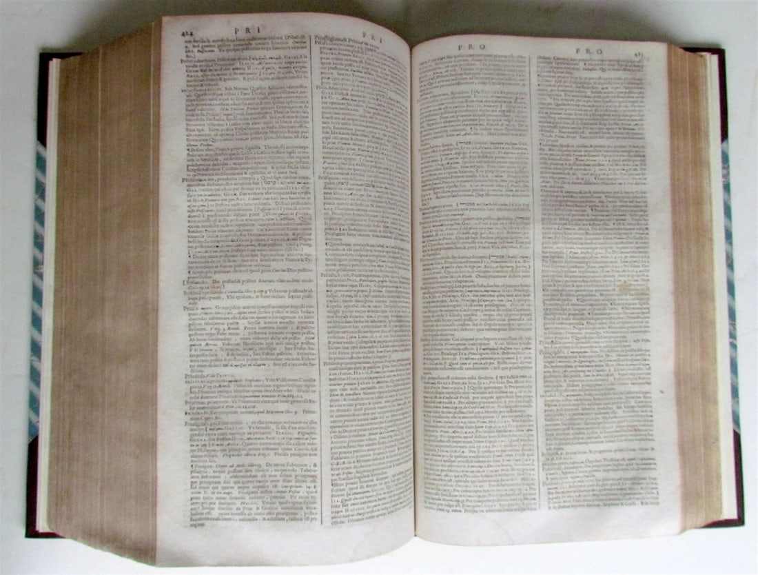 1620 Dictionarium Octolingue Ambrose Calepini antique MASSIVE FOLIO 7 LANGUAGES - 9