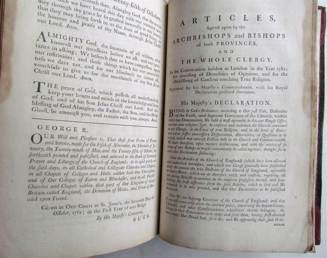 1762 Book of Common Prayer PRINTED by John Baskerville antique in ENGLISH - 8