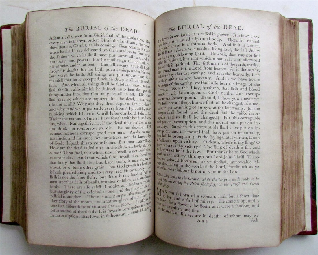 1762 Book of Common Prayer PRINTED by John Baskerville antique in ENGLISH - 9