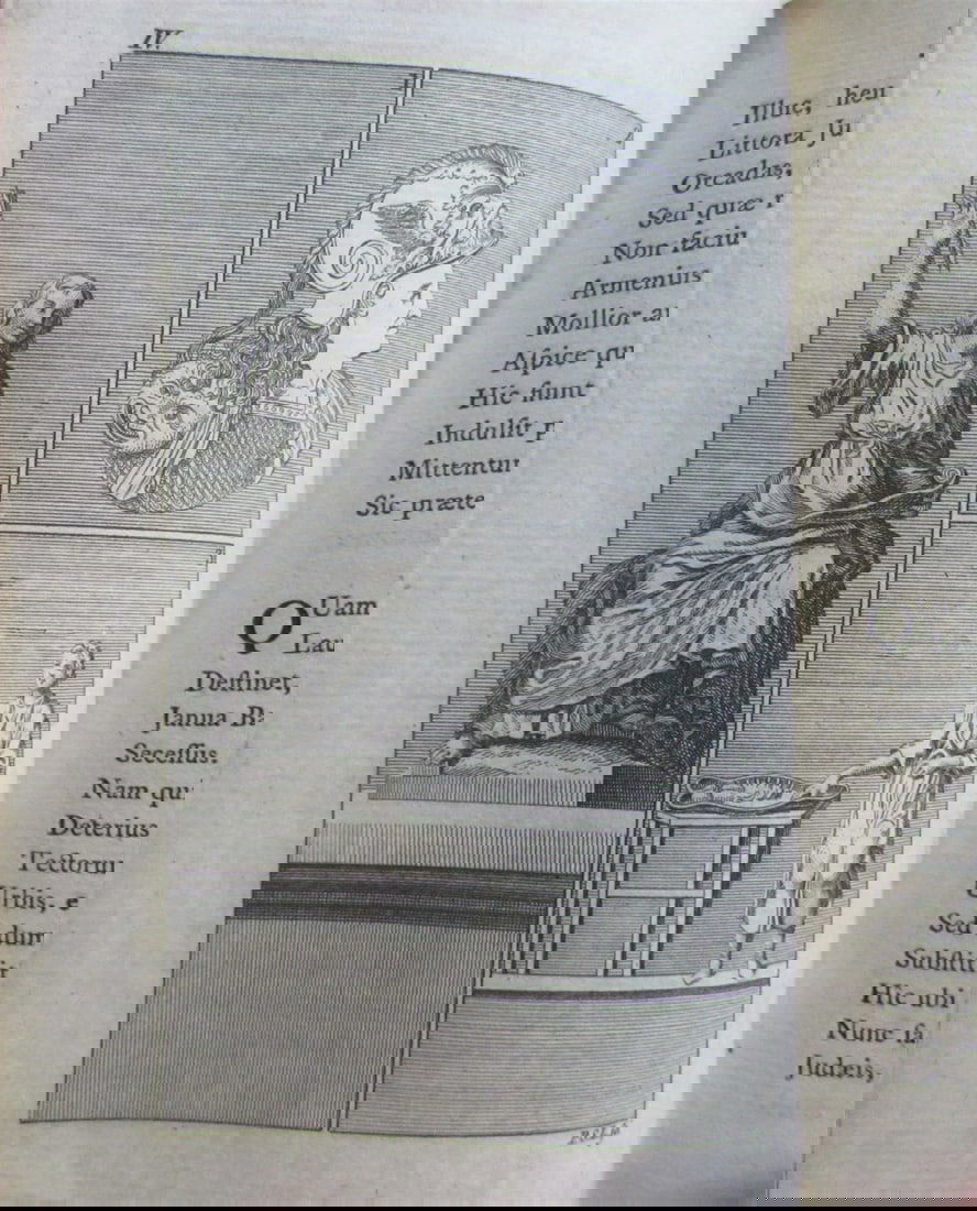 1763 ROMAN POETRY SATYRAE Juvenal & Persius Flaccus VELLUM antique ILLUSTRATED - 5