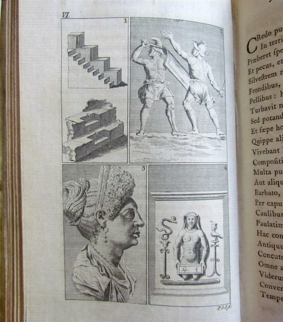 1763 ROMAN POETRY SATYRAE Juvenal & Persius Flaccus VELLUM antique ILLUSTRATED - 7