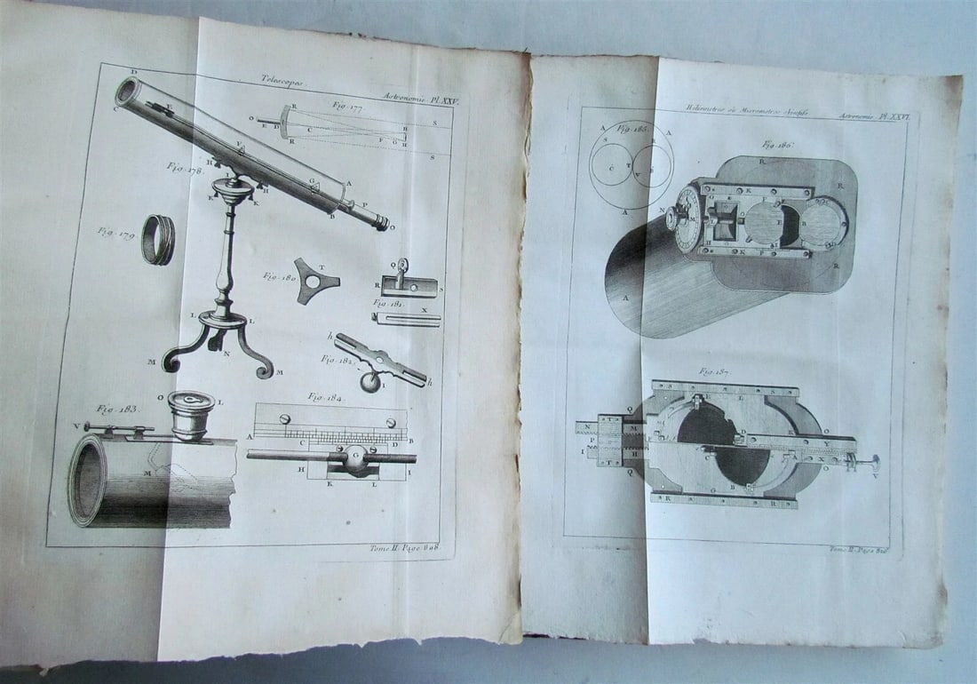 1771 ASTRONOMY 3 volumes FULLY ILLUSTRATED by J.J. de La Lande in FRENCH ANTIQUE - 4