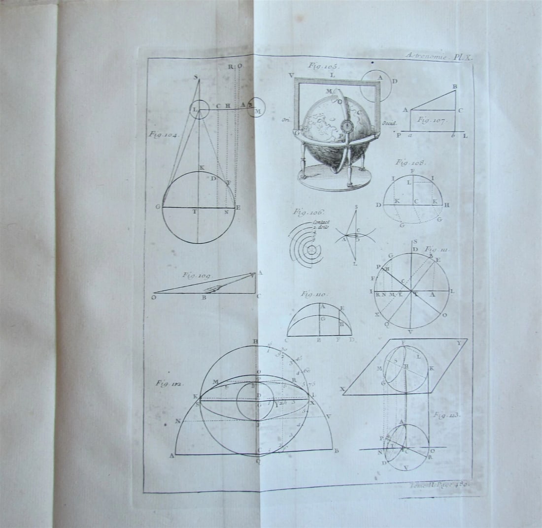 1771 ASTRONOMY 3 volumes FULLY ILLUSTRATED by J.J. de La Lande in FRENCH ANTIQUE - 9