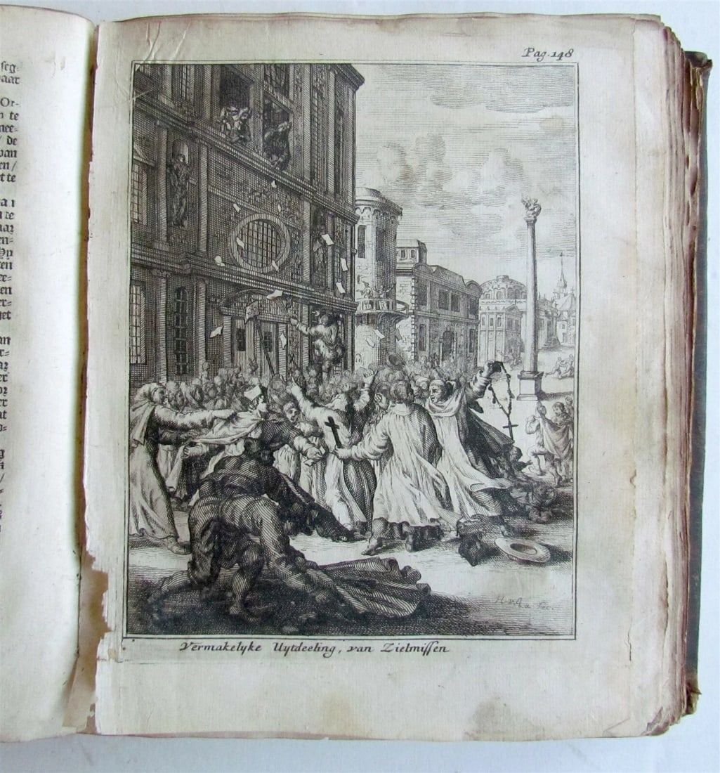 1700 ROMAN CHURCH HISTORY FRANCE ITALY GERMANY SWITZERLAND ILLUSTRATED antique - 5