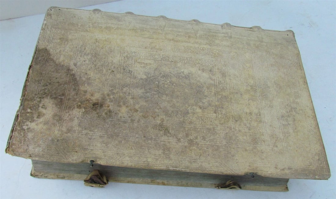 1759 PIGSKIN BOUND ANTIQUE FOLIO MONASTIC LIFE Codex Regularum by L. Holstenii - 2