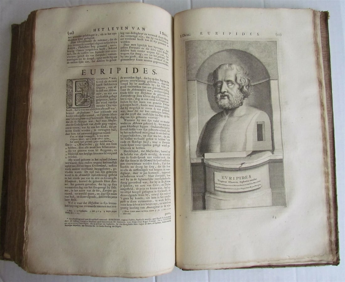 1702 DESCRIPTION of GREEK & EASTERN PHILOSOPHERS FOLIO antique 45 ENGRAVINGS - 10