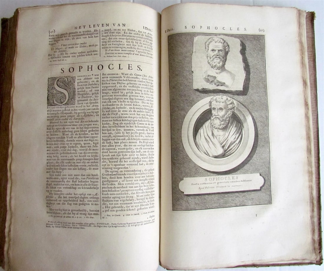 1702 DESCRIPTION of GREEK & EASTERN PHILOSOPHERS FOLIO antique 45 ENGRAVINGS - 11