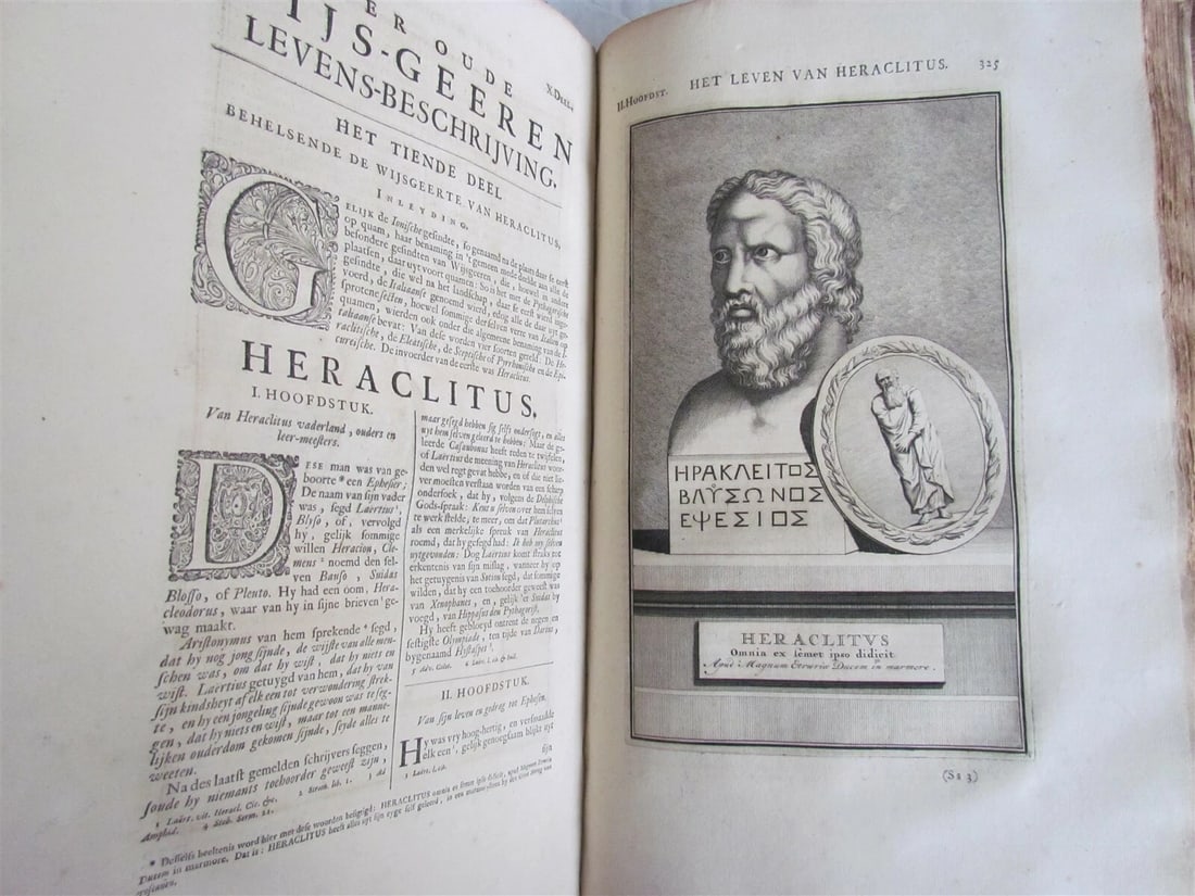 1702 DESCRIPTION of GREEK & EASTERN PHILOSOPHERS FOLIO antique 45 ENGRAVINGS - 9