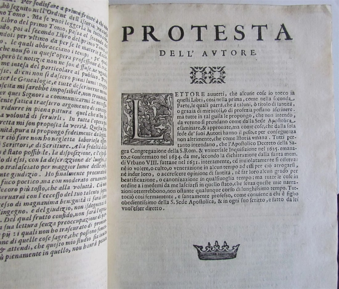 1678 2 volumes HISTORY of AVIGNON VELLUM antique Istoria della Citta' d'Avignone - 7